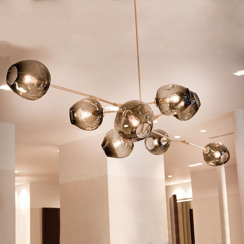 Modern Pendant Lights Bubble Molecular Glass Ball Lamp Light Modern Pendant Lights Bubble Molecular Glass Ball Lamp Light House Room Globe Branching Crystal Lighting Track