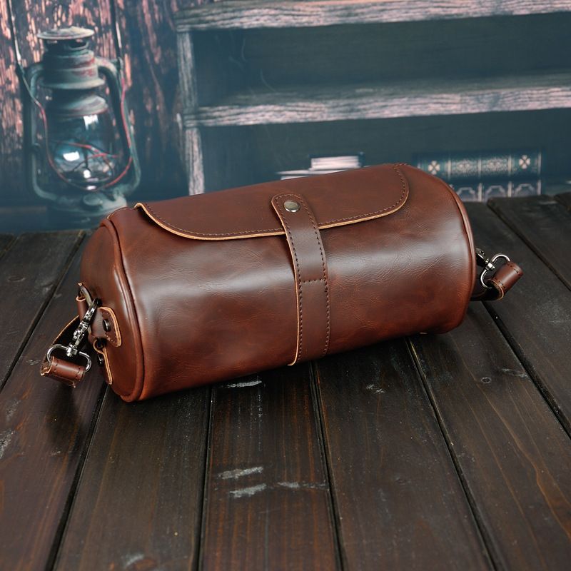 Compra Nuevo Vintage Crazy Horse Pu Bolso De Cuero Hombre Bolsos Messenger  Casual Multifunción Hombro Crossbody Bolsos Bolsos Hombres Bolso De Cuero  Cilíndrico Barato | Entrega Rápida Y Calidad | Es.Dhgate