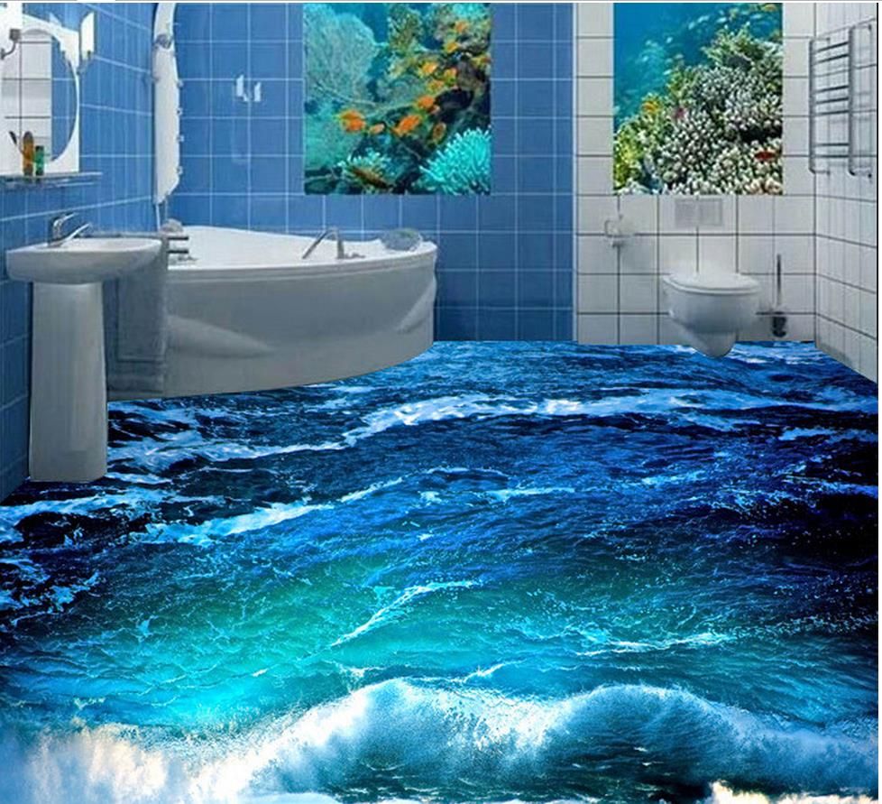 custom any size luxury european modern 3d ocean floor wallpaper