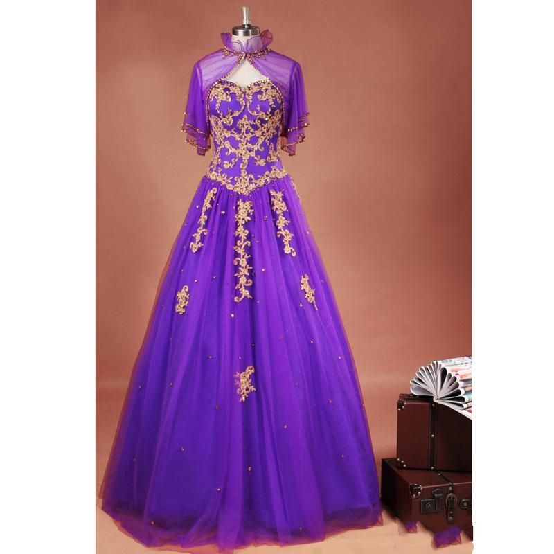 Purple Quinceanera Dresses Two Pieces Sweety 16 Year Gowns With Jacket ...