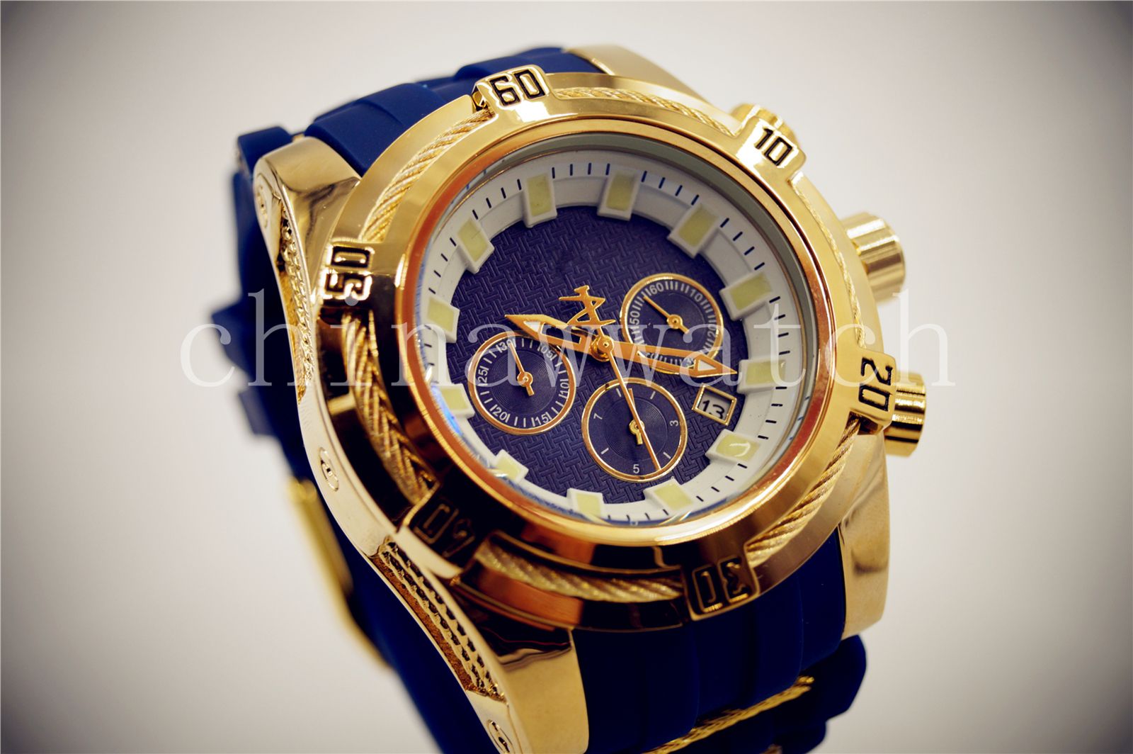 chinese nylon in material Dials Big Invicta Styles Luxury Top Quality Invicta 52mm