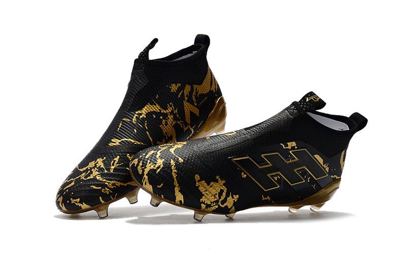 black gold soccer cleats