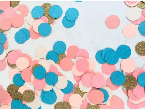 Custom Glitters Coral Teal Confettis Wedding Table Scatters