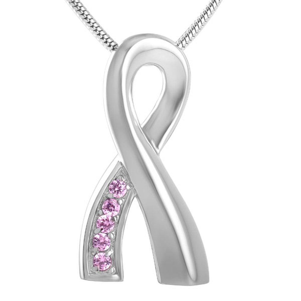 Whole Ijd8161 T Cancer Ribbon Charm Stainless Steel Whole Ijd8161 T Cancer Ribbon Charm Stainless Steel Cremation Urn Memorials Women Gifts For Ashes Holder Keepsake Jewelry Silver Heart Pendant