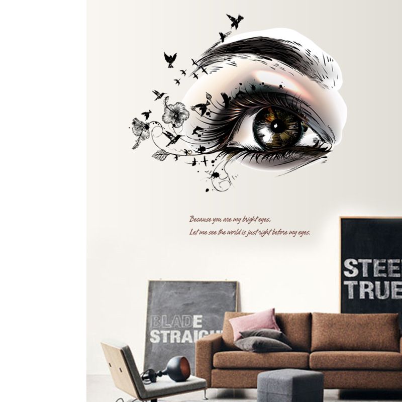 Sk6031 Beautiful Eye Wall Stickers For Rooms Erfly Flowers Sk6031 Beautiful Eye Wall Stickers For Rooms Erfly Flowers Decals Pvc Home Decorations Living Room Posters Uk