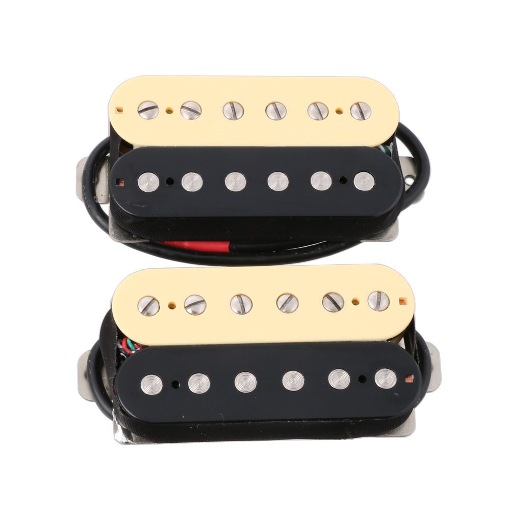 2019 Alnico 5 Electric Guitar Humbucker Bridge Neck Pickups Set BK/IV From Xinxindhgate