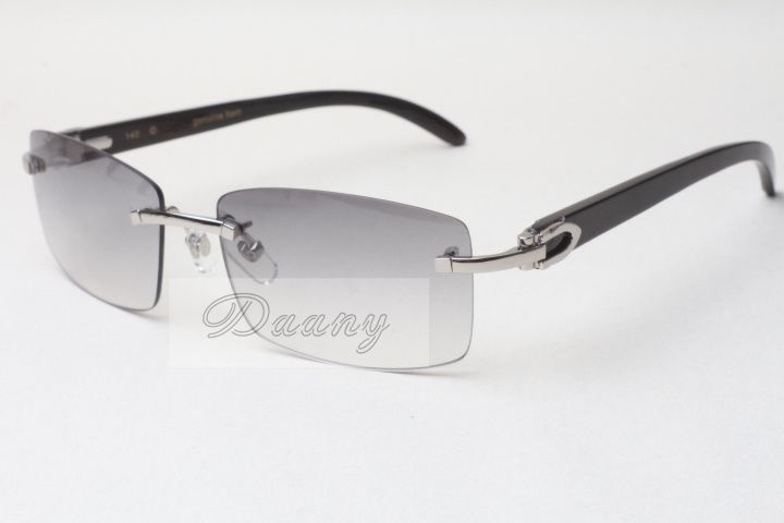Hot frameless Unisex sunglasses glasses 3524012 Natural Ox horn men and women sunglasses glasses eyeglassessize: 56-18-140mm