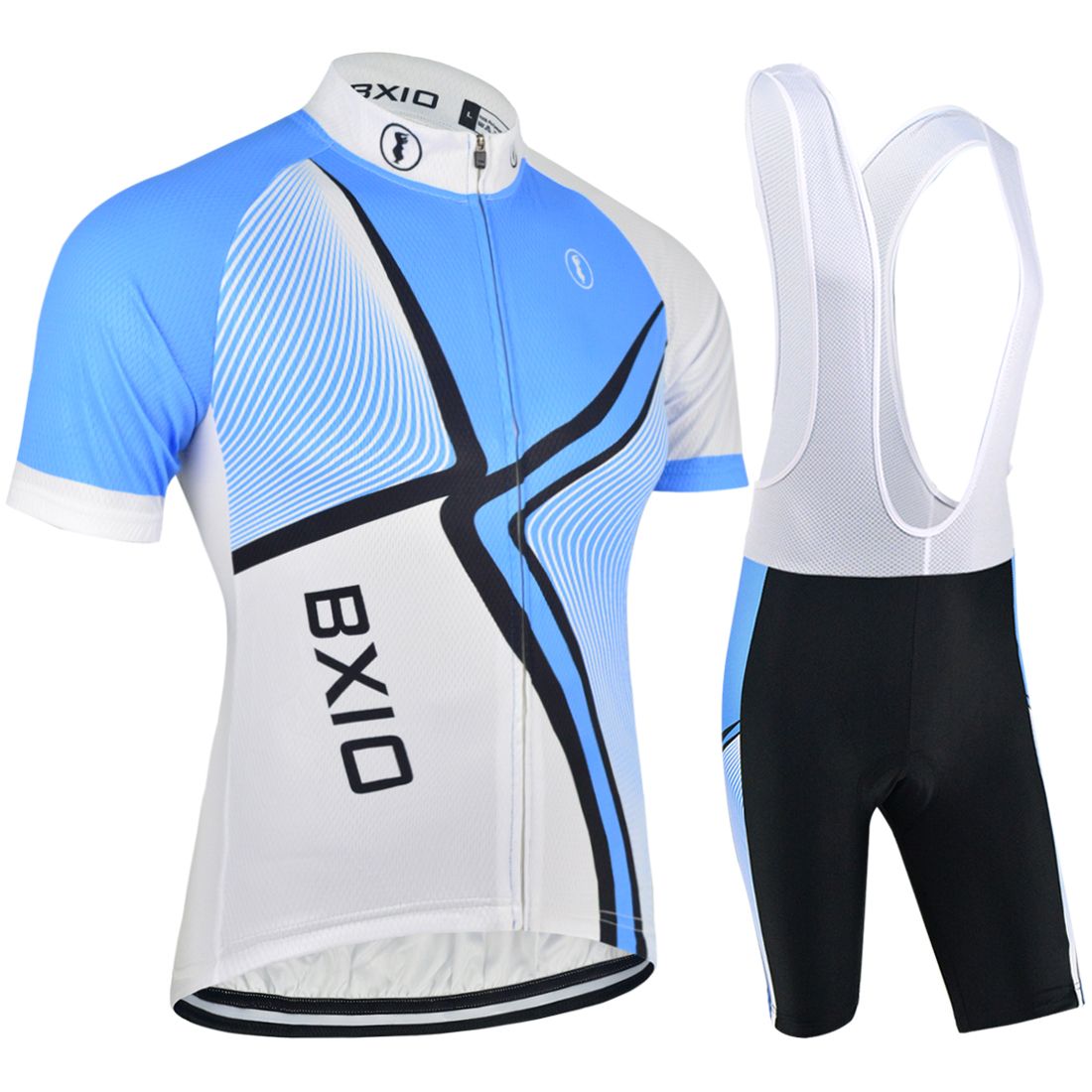 BXIO Cycle Jerseys Blue White Summer MTB Sport Wear Bike Clothing Brand