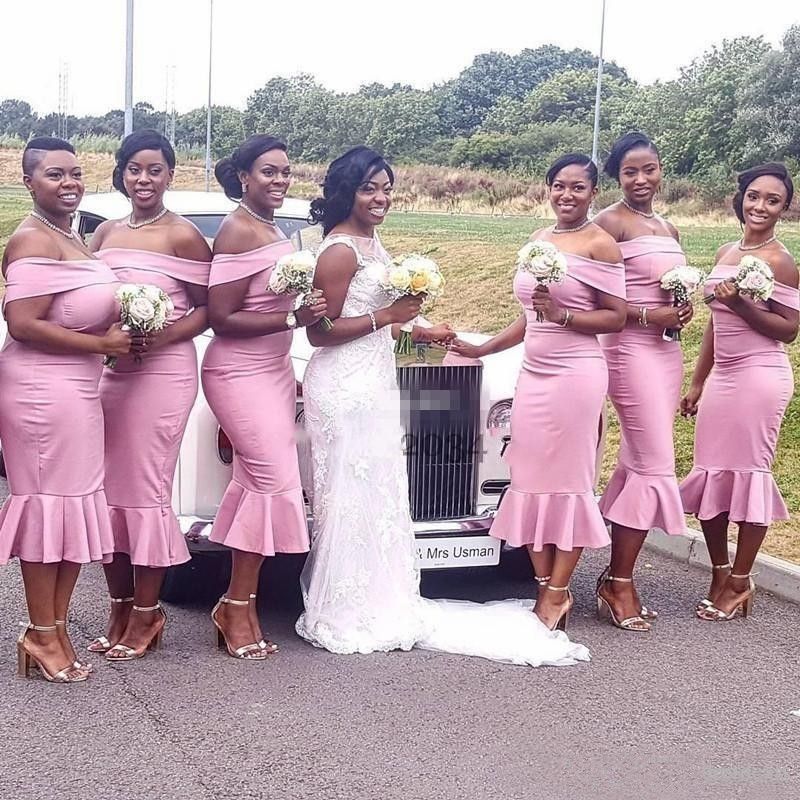 2019 Cheap Negirian South  African  Mermaid Bridesmaid  