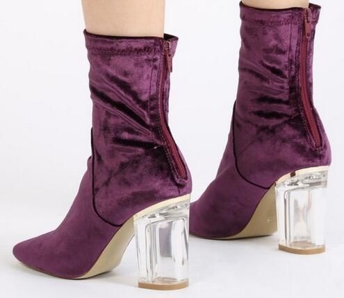 clear ankle booties