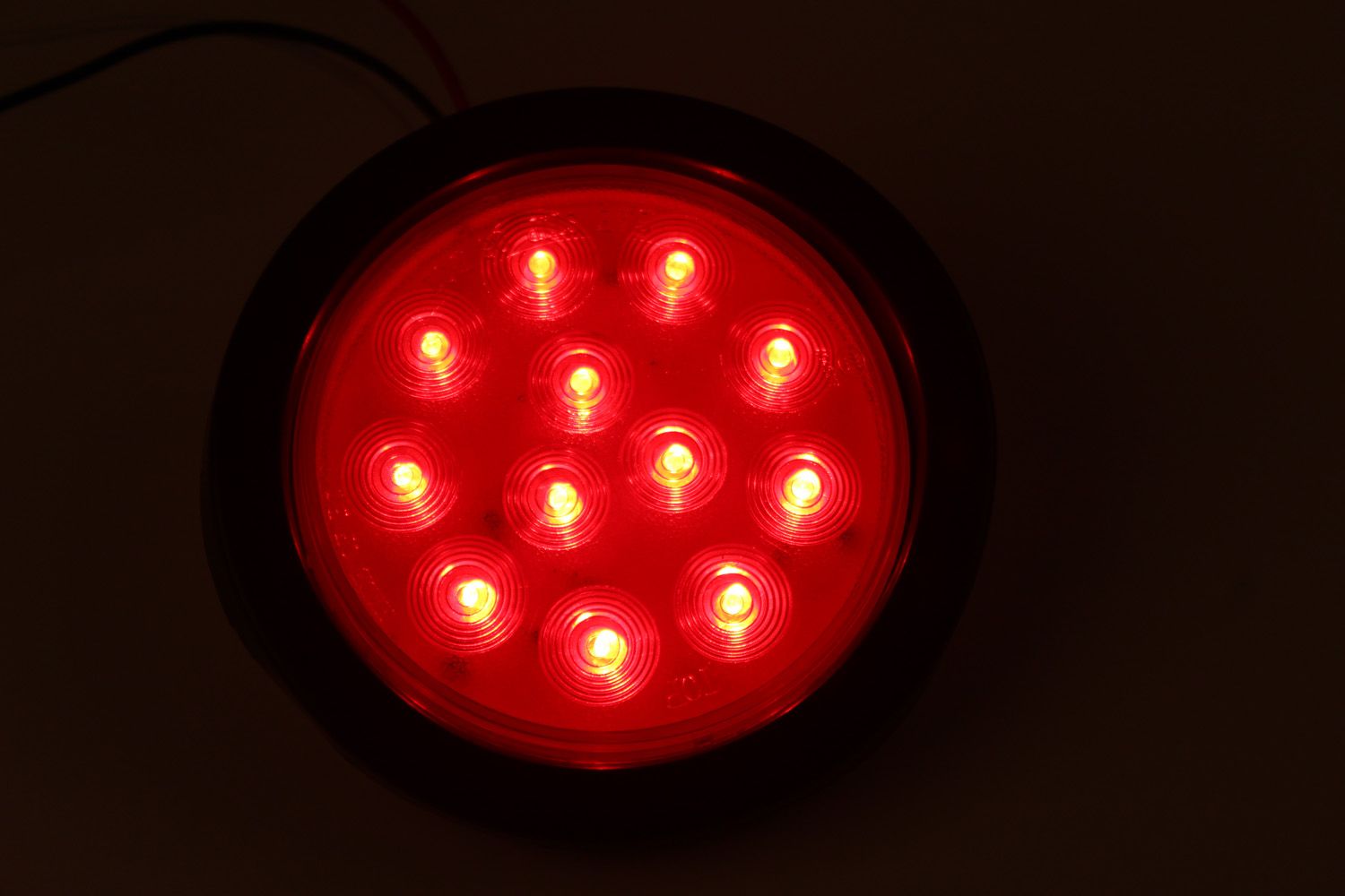 2020 4 Inch Round Red 12 Led Stop Turn Tail Light Flush