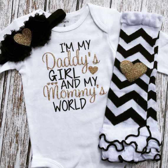 daddy's girl mommy's world onesie