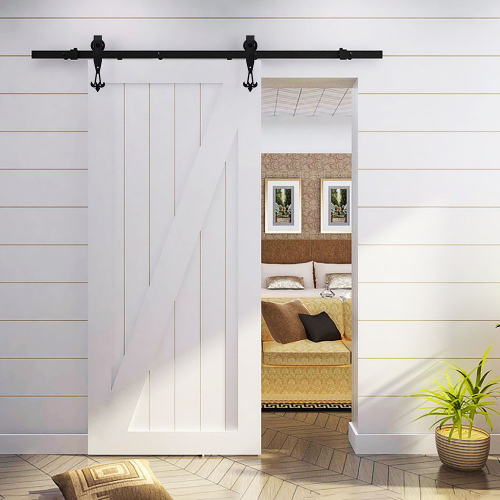 2020 5 16ft Single Wood Sliding Barn Door Hardware Cabinet Closet