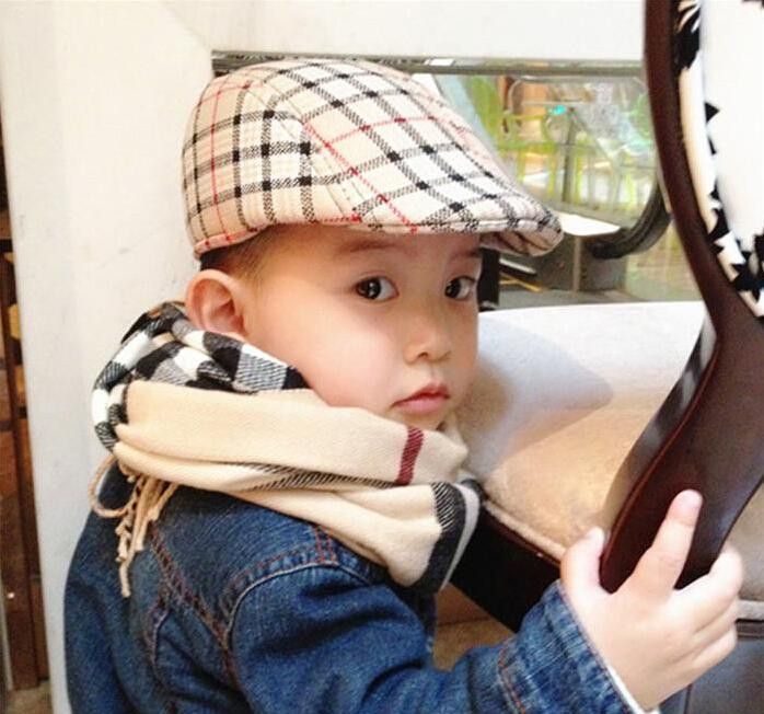 Acheter Nouveau Mode Bebe Garcon Enfants Enfants Beret Casquette De Baseball Chapeaux Occasionnels Melange De Coton Motif A Carreaux Classique Cool Chapeau De 3 9 Du Clover Shop Fr Dhgate Com