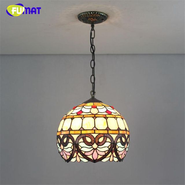 Fumat Tiffany Baroque Pendant Lights European Vintage Light For Fumat Tiffany Baroque Pendant Lights European Vintage Light For Living Room Bar Creative Stained Glass Shade Hanging