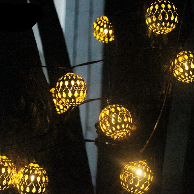 2019 Led Solar String Lights 300cm 12leds Matel Ball Lamps 50 Mixed Led Solar String Lights 300cm 12leds Matel Ball Lamps 50 Mixed Garden Festival Lighting Waterproof Outdoor Decorations Home Landscape Indoor
