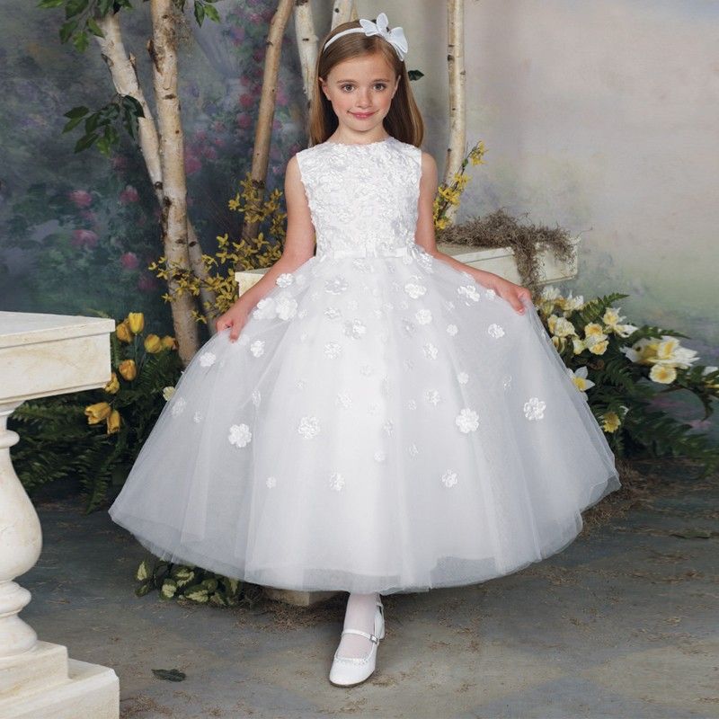 Compra Vestidos De Niña De Flores Blanca Vestido De Primera Comunión Para  Niñas Comunie Jurk Meisje Vestidos De Primera Comunion Organza Kids02  Barato | Entrega Rápida Y Calidad | DHgate Spain \u0026 Mexico