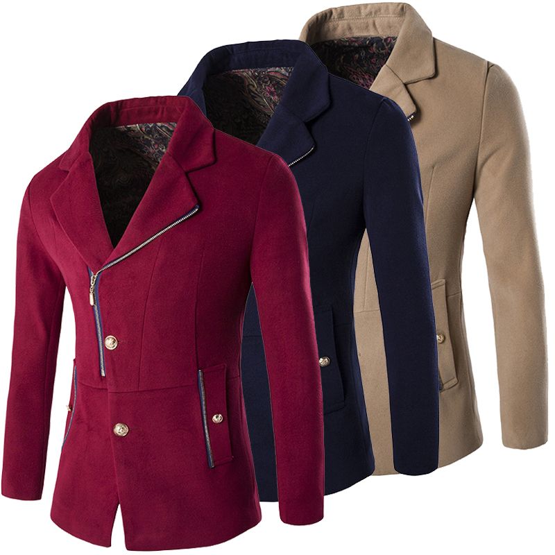 Cheap Red Pea Coat Han Coats