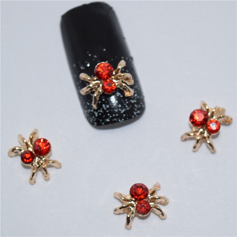 Halloween Nail Art Spider And Skull 3d Odette Swan Youtube