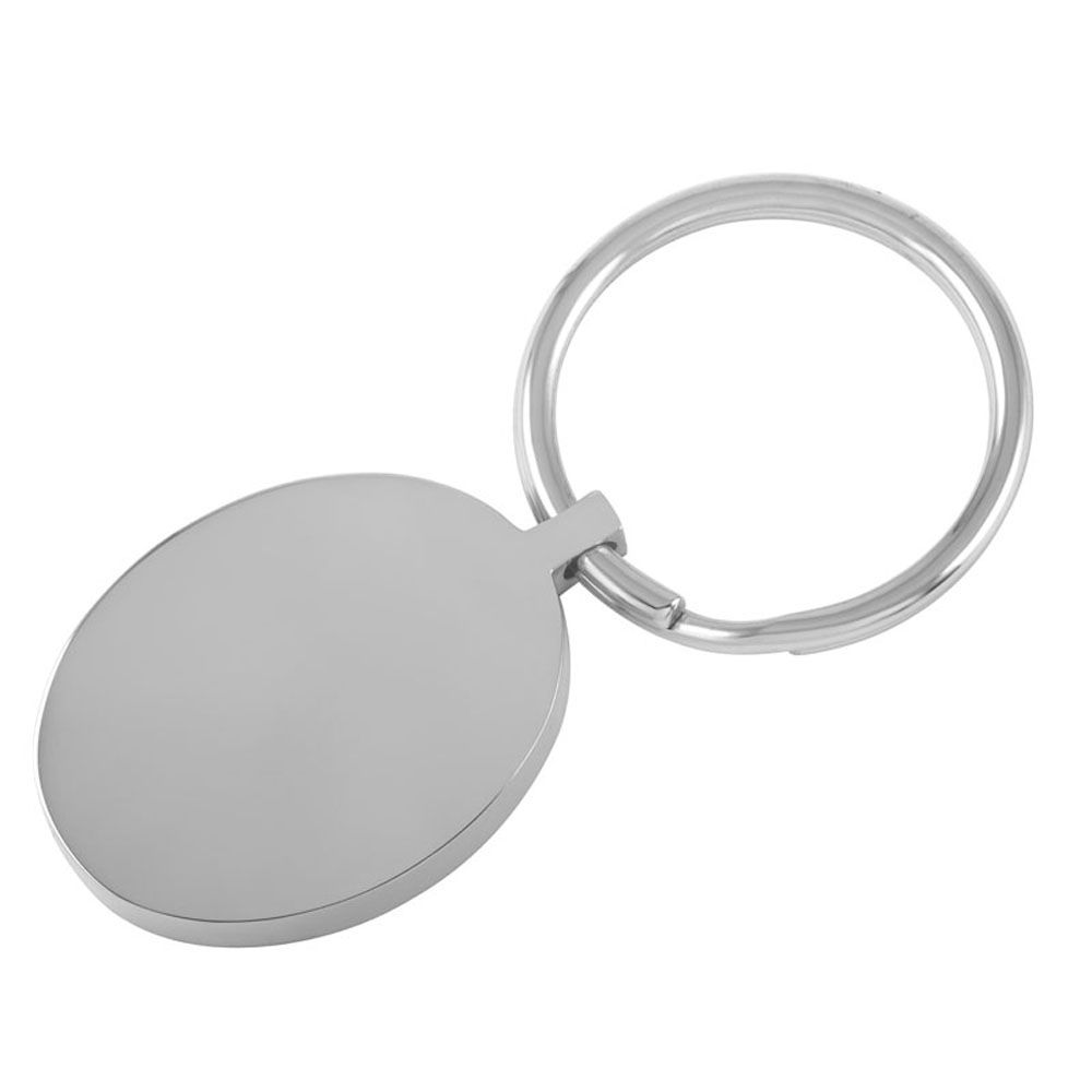2021 IJK0038 Oval Blank Stainless Steel Key Chain Free Engrave Key