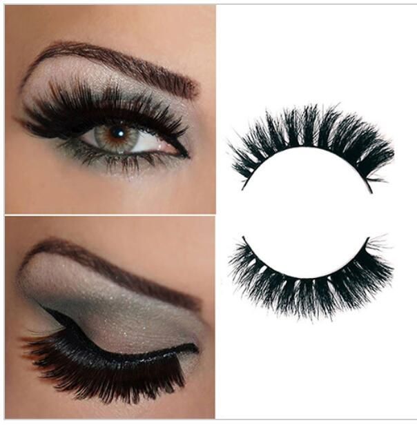 012 Black 100% Real Horse Hair Thick Fake Eye Lashes False