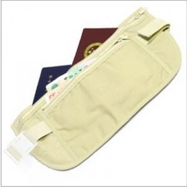 Women Wallets Travel Security Money Ticket Passport Holder Waist Packs Belt Purse Bag Duffel ...