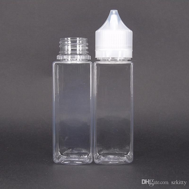 Flat Square Vape Ejuice Bottle Gorilla Style Unicorn Head Eye Drip