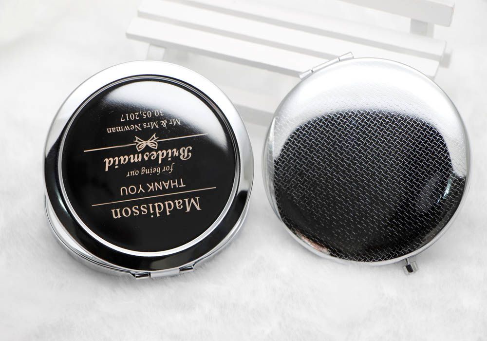 Custom Engraved Compact Mirror Personalised Compact Mirror Favors
