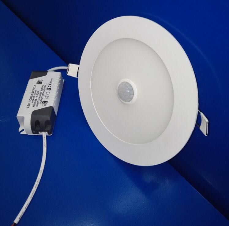 9 W Round 18 DEL Capteur infrarouge Downlight corps humain induction Plafonniers