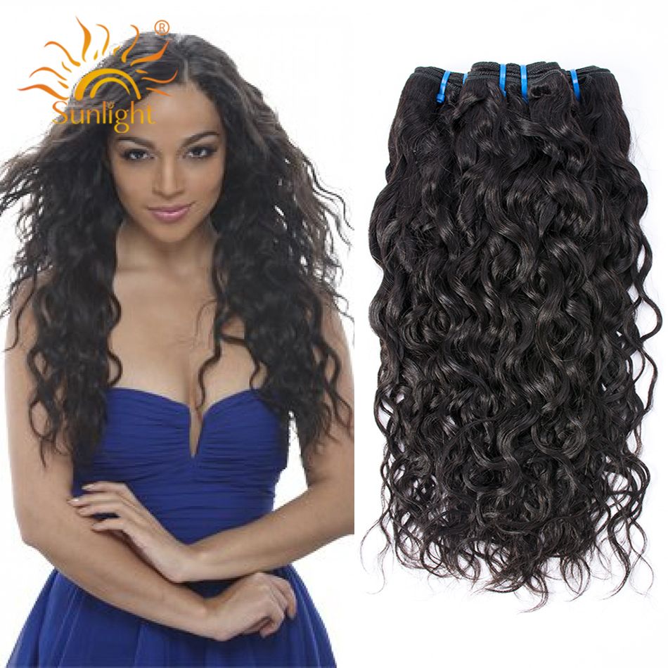 Cheap Brazilian Virgin Hair Water Wave 3 Bundles Remy Human Hair