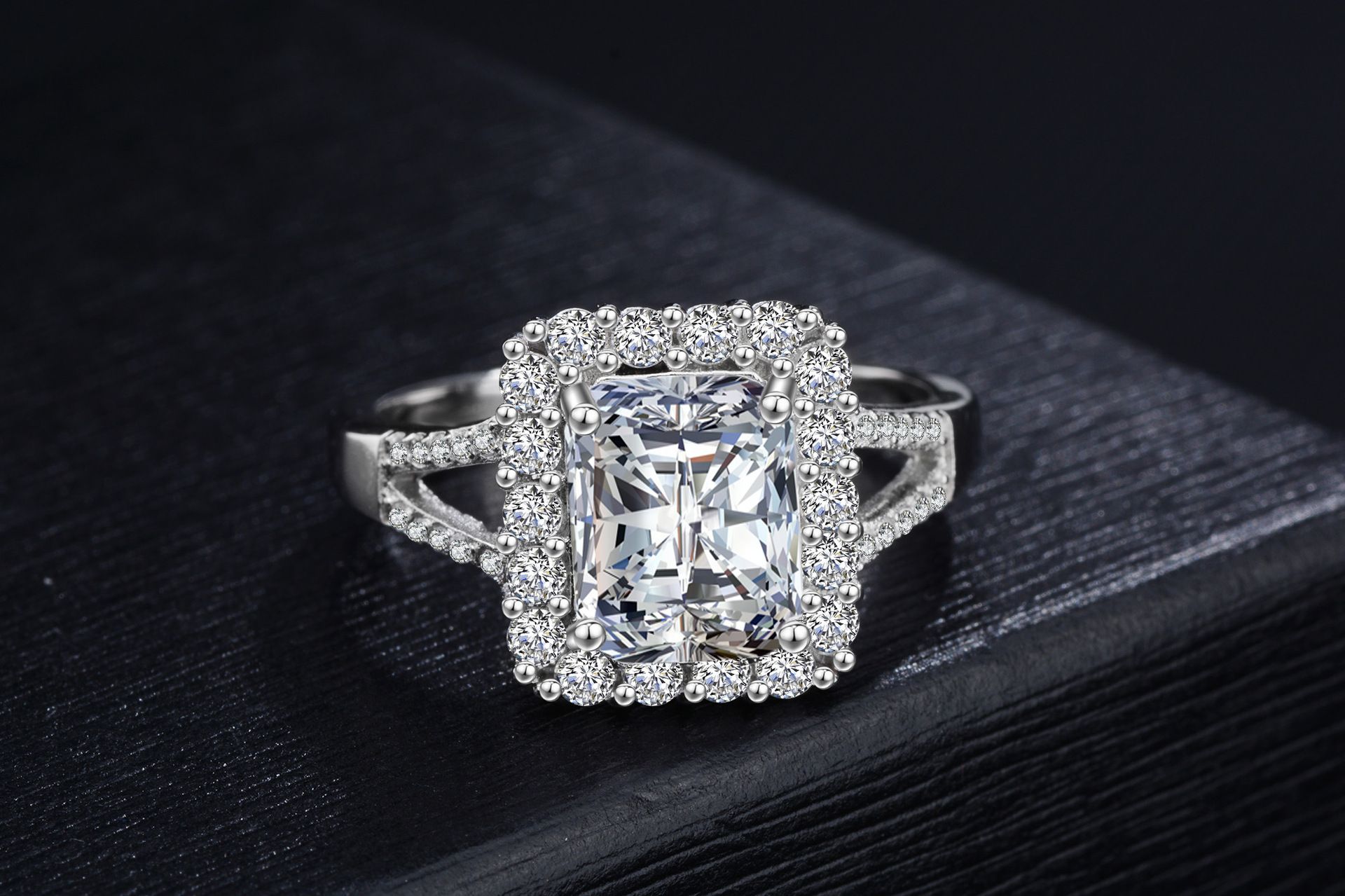 2019 2018 New Brand Wedding Ring Set Solid 925 Sterling Silver 2CT