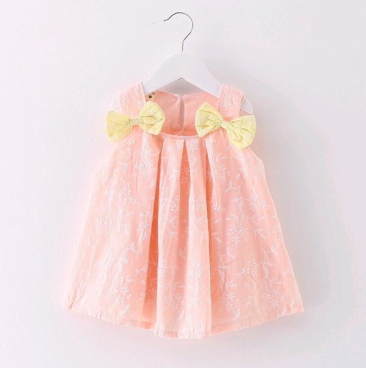 Compre Vestido Lindo De La Muneca Del Estilo De La Blusa Del Bebe Baby Girl Lovely Pink Bow Tutu Falda Top 100 Algodon Ninos Ropa A 18 Del Zzj8 Dhgate Com