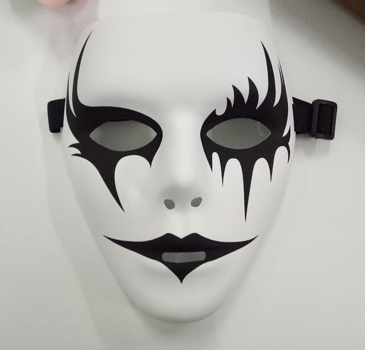 Hot Men Hand-painted Hip-hop Mask Halloween Party Full Face Masquerade Masks Men Bboy PVC Masks JabbaWo Street Dancing Face Masks