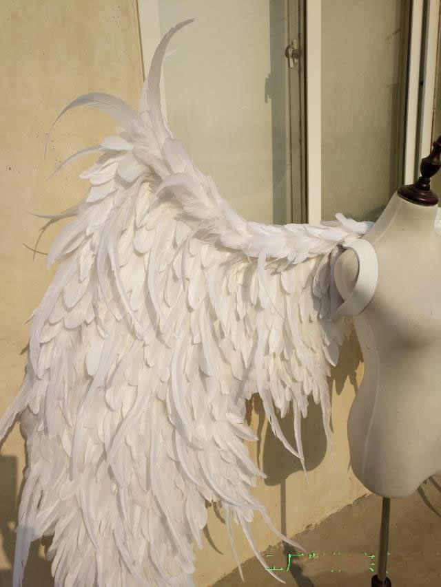 ailes Big blanc plume diable performance Cartoon tir Magazine Défilé de mode gros accessoires costumes cosplay EMS Livraison gratuite
