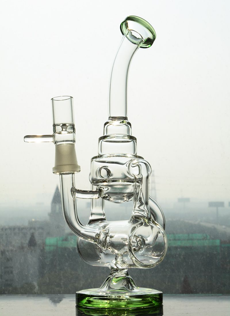 ed Hitman One Jet Ball Recycle Glass Bongs Bubbler Water Pipe Oil Rig