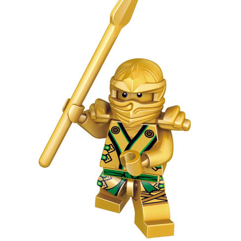 Gold Ninja Figures With Weapons Minifig Cole Kai Jay Lloyd Nya Skylor ...