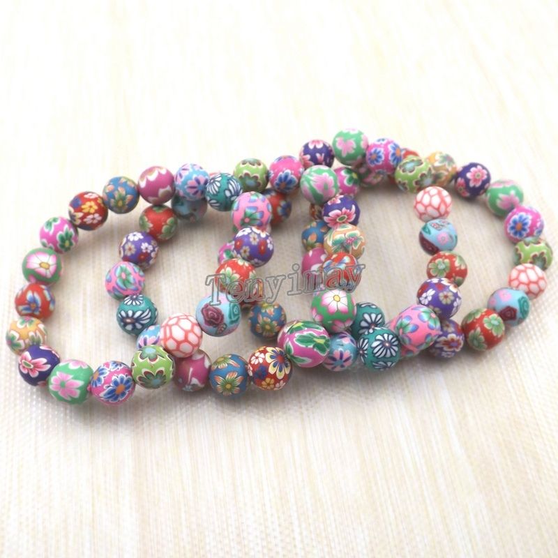 2021 Fashion Polymer Clay Bracelets Wholesale Bohemian Beaded Bracelets