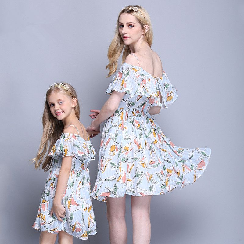 Fashion Summer Dress! Same Clothing For Mother And Daughter Off ...