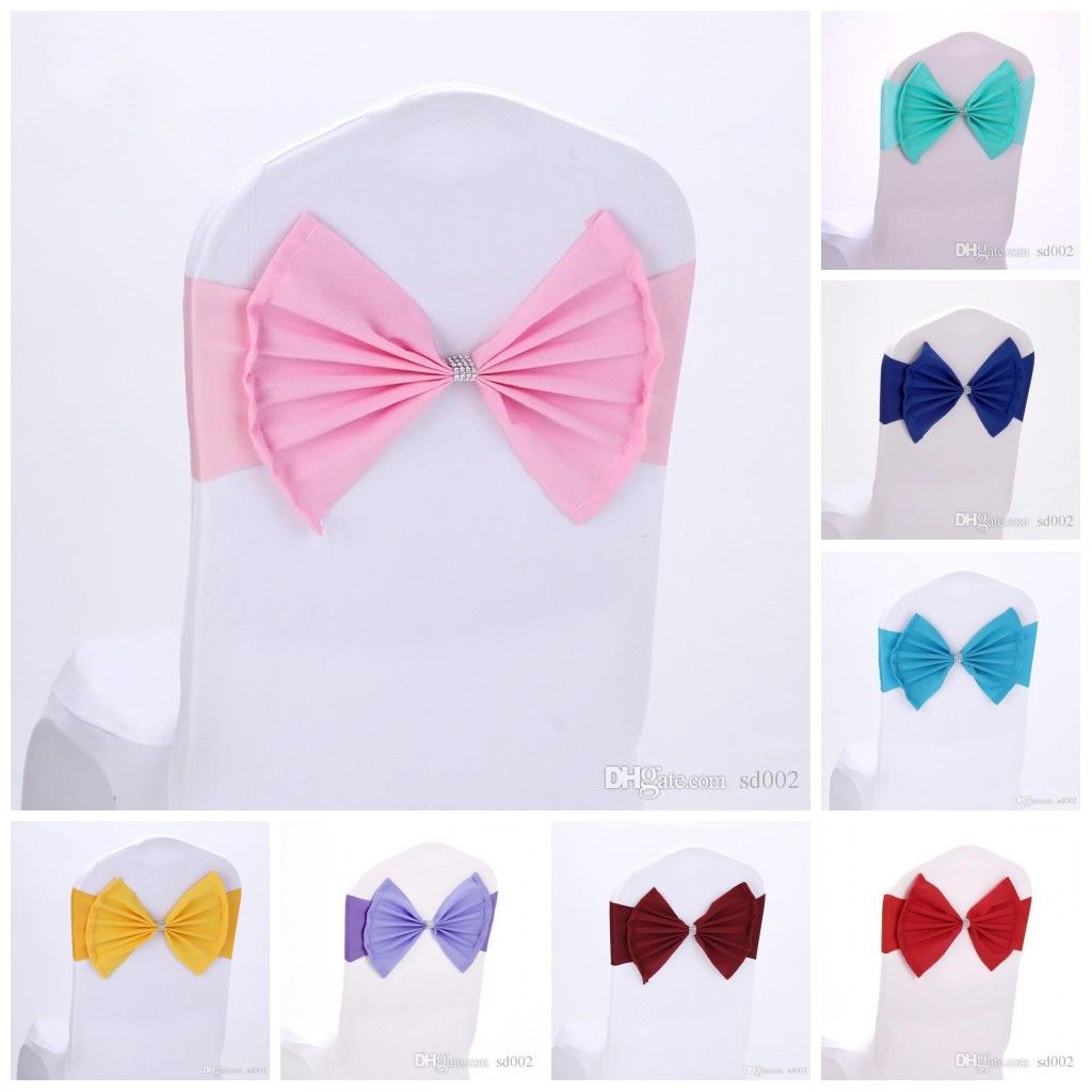 Elasitc Chair Sashes Ties Stretch For Weddings Ideas With Buckle Elasitc Chair Sashes Ties Stretch For Weddings Ideas With Buckle Chairs Cover Bowknot Party Banquet Decoration Bands Accessories 2 8sk Fz Al