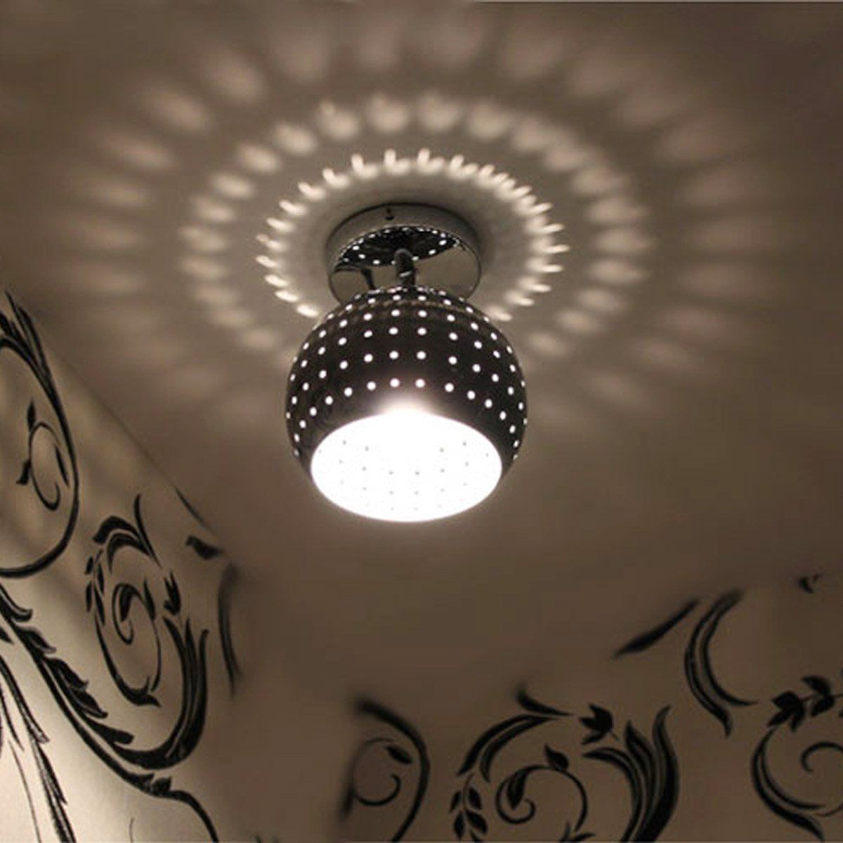 3w Modern Led Ceiling Light With Tering Globe Design 3w Modern Led Ceiling Light With Tering Globe Design Shadow Effect Fixture Flush Mount Unique Pendant Lighting Decorative