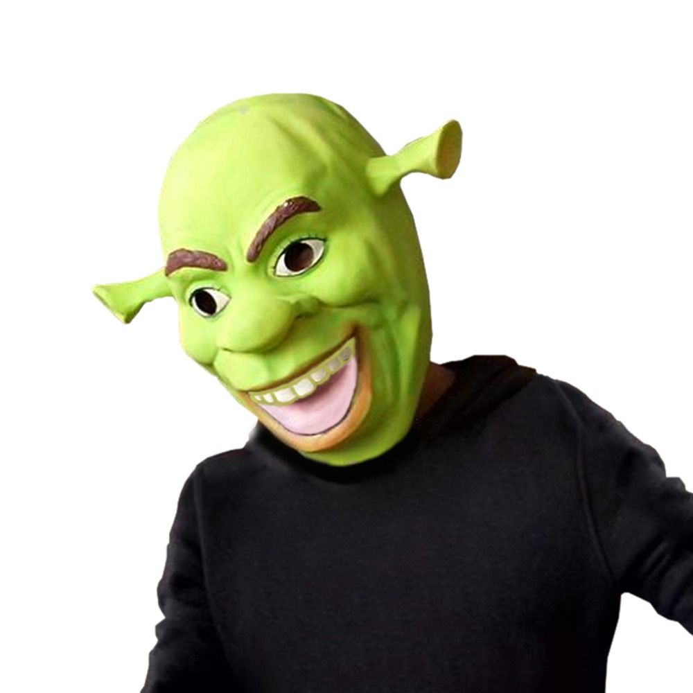 wholesale halloween props adult shrek masks animal full latex masquerade birthday party rubber silicone green cosplay movie face mask shop masquerade masks