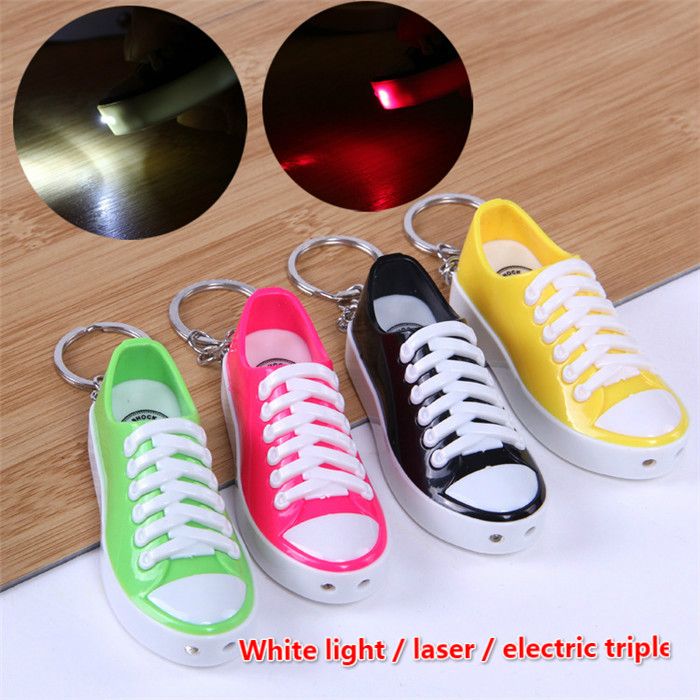 Electric Shock Shoes With Laser Shoes Key Chain Whole People