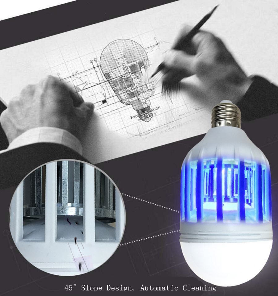 Bulk Buy 15W E27 Led Bulb Electric Shock Anti Mosquito Led Lamp, No