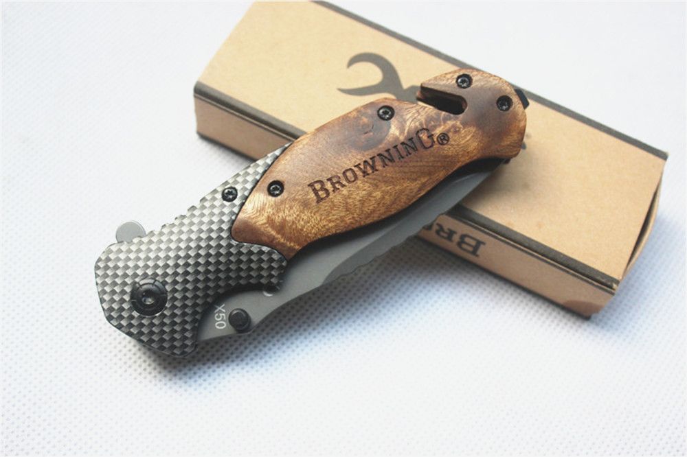 Browning X50 Surviving Knife Tactical Folding Pocket Knife Steel Blade