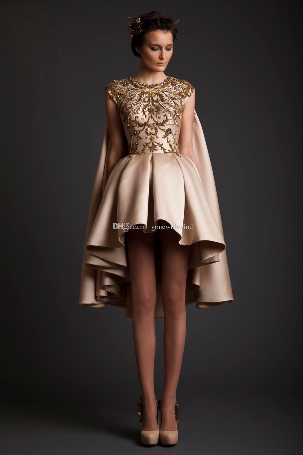 Short Ball Gown Satin Wedding Dresses 2017 Krikor Jabotian Dresses With