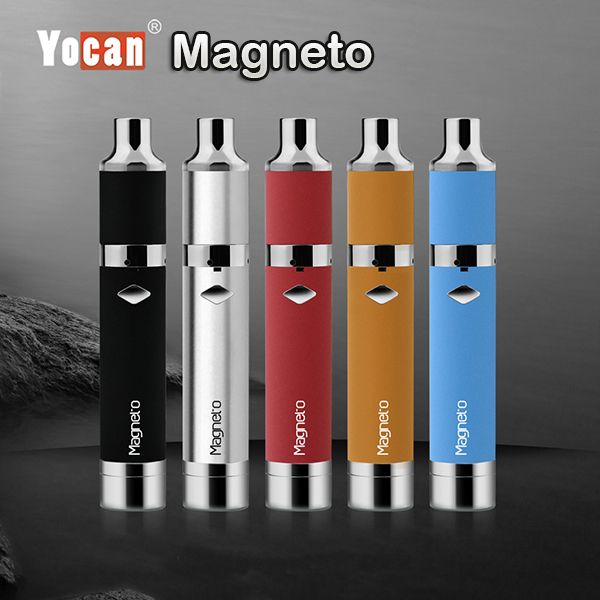100% Original Yocan Magneto Kit Wax Vaporizer Pen Kit Electronic Cigarette Kits Built-in Silicone Jar 5 Colors Upgraded Yocan Evolve Plus