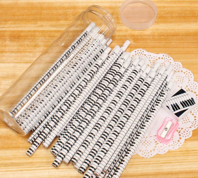 2020 White Keyboard Music Pencils Fashion Pencils Lovely Pencil