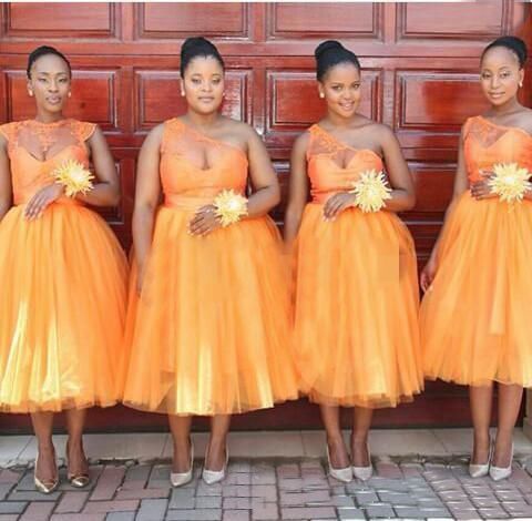 Orange Bridesmaid Dresses Cheap