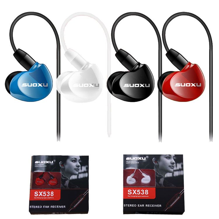 100 Original SX538 Wired Sports Ear Hook Running Earphone For Outdoors
