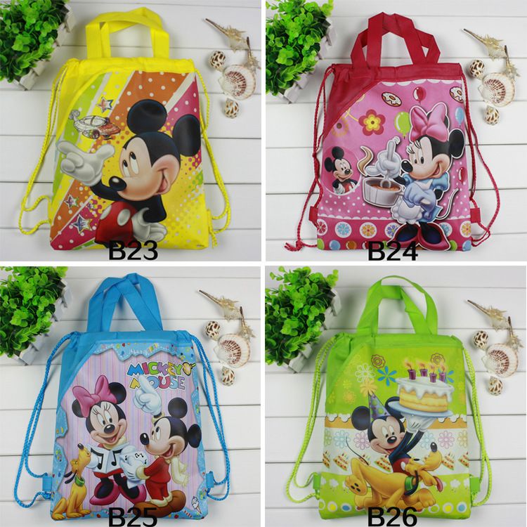 Compra / Mickey, Bolsos De Escuela Del Cordón De La Historieta De Los Niños  Del Morral De Minnie Para Los Muchachos 4 Diseños, Favor De La Fiesta De  Cumpleaños De Los Niños